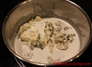 cream and blue cheese