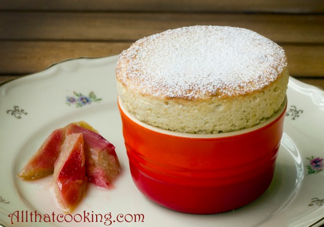 Rhunarb souffle.